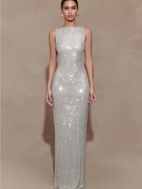 fitted lace wedding dress Ezra Yellow Maxi Dress - US 4